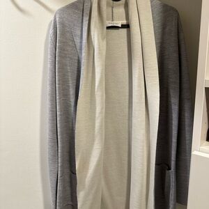 Babaton Gray and Cream Cardigan